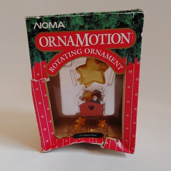 Vintage 1989 Noma Ornamotion Ornament First Christmas Together Rotating Star - Picture 6 of 11